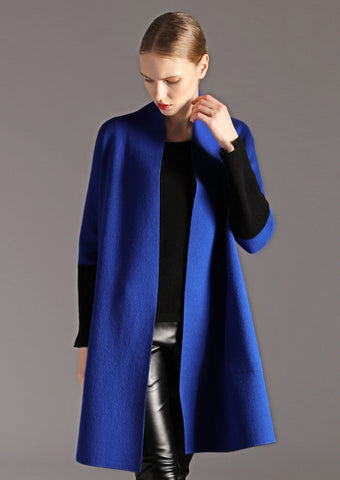 Hand made cashmere reversible coat